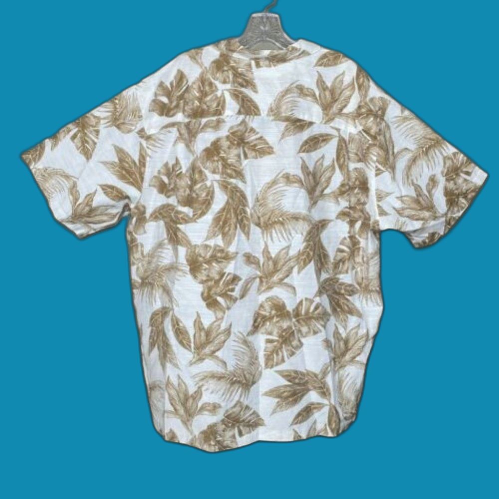 Daniel Cremieux Men’s XL Tropical Hawaiian Shirt Cotton Silk Palm Leaf Resort - Picture 3 of 5